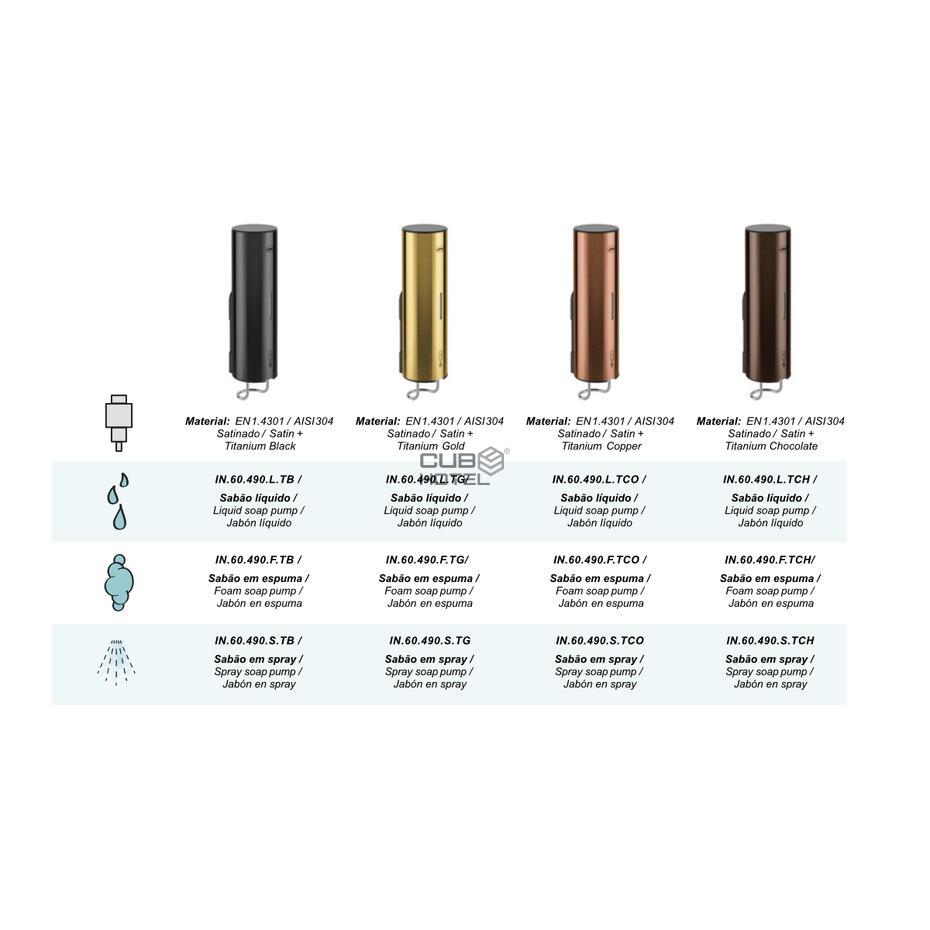 Brushed Stainless Steel Manual Liquid Soap Dispenser
